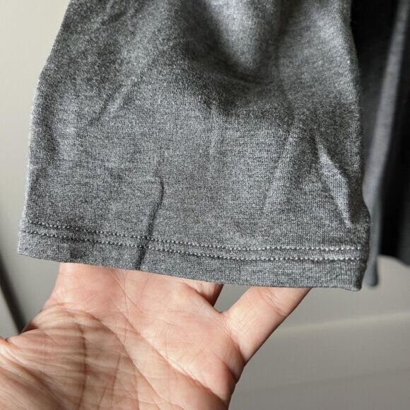 Eileen Fisher Shirt Womens Large Gray Tencel Lyocell Tunic Long Sleeve Made USA - Picture 6 of 11